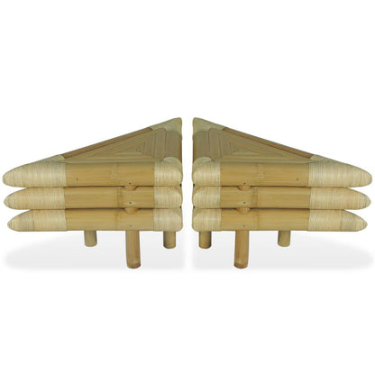 Bedside Tables 2 pcs 60x60x40 cm Bamboo Natural - OLBRIT