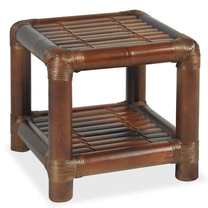 Bedside Table 40x40x40 cm Bamboo Dark Brown - OLBRIT