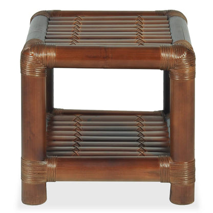 Bedside Table 40x40x40 cm Bamboo Dark Brown - OLBRIT