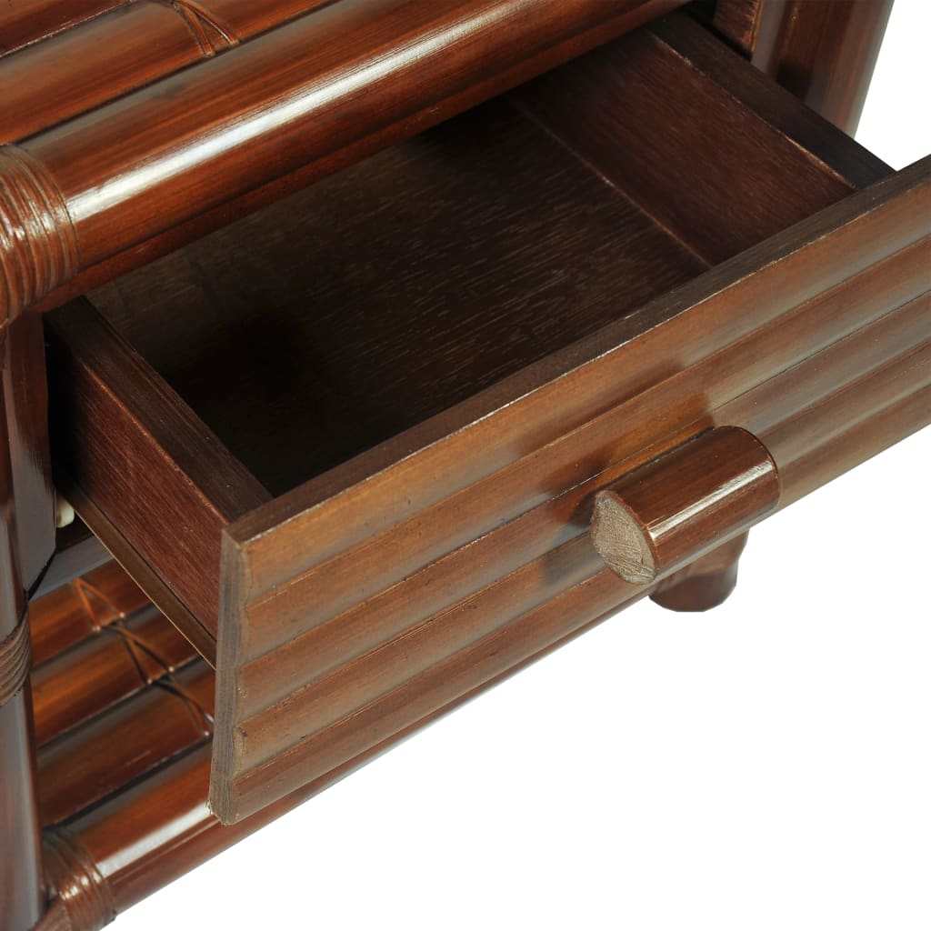 Bedside Table 45x45x40 cm Bamboo Dark Brown - OLBRIT