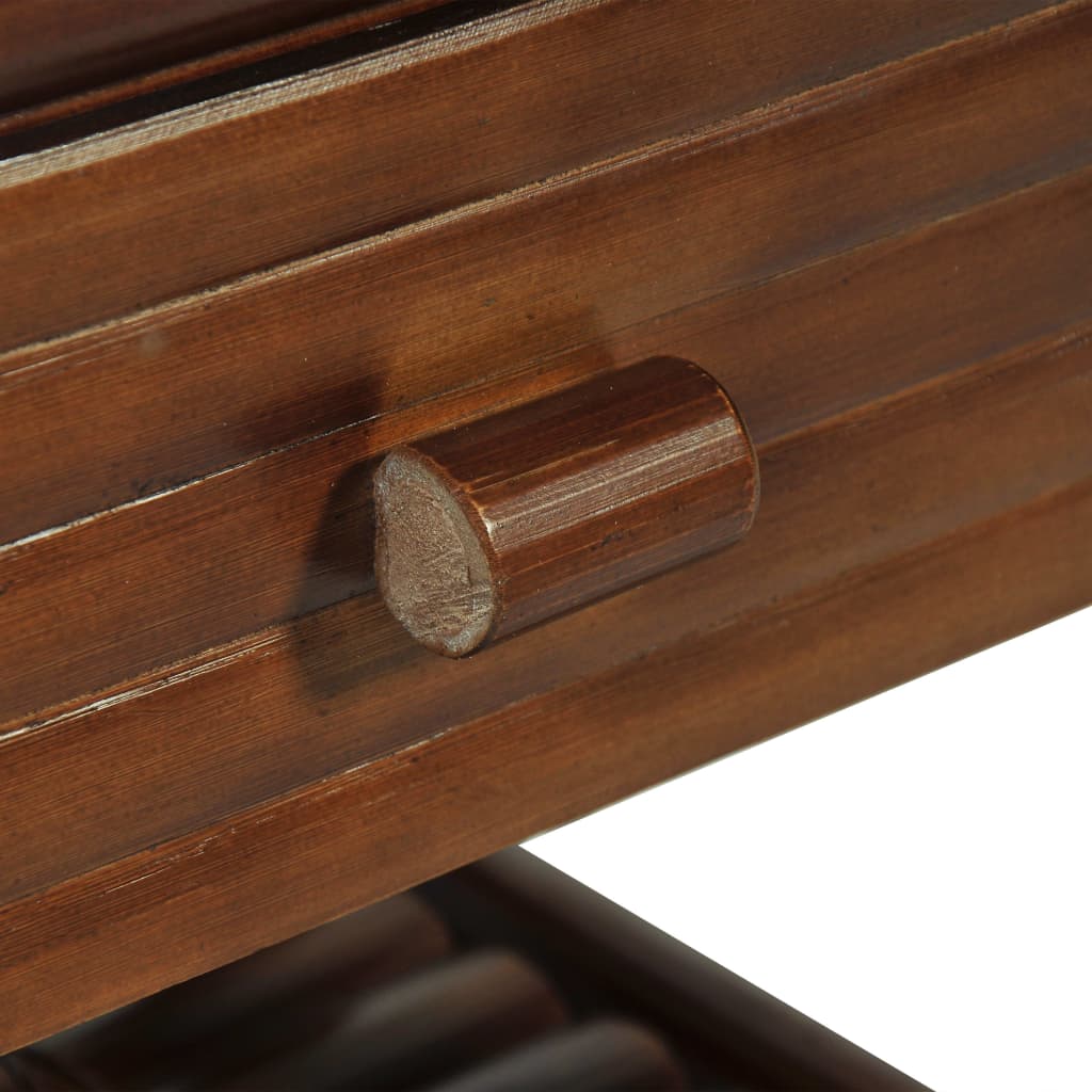 Bedside Table 45x45x40 cm Bamboo Dark Brown - OLBRIT