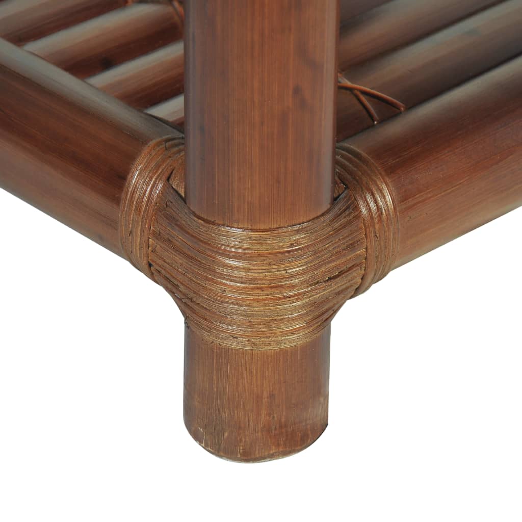 Bedside Table 45x45x40 cm Bamboo Dark Brown - OLBRIT
