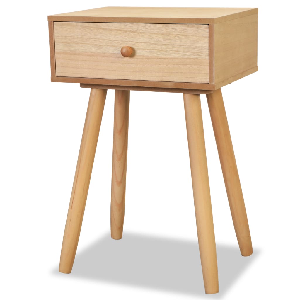 Bedside Tables 2 pcs Solid Pinewood 40x30x61 cm Brown - OLBRIT