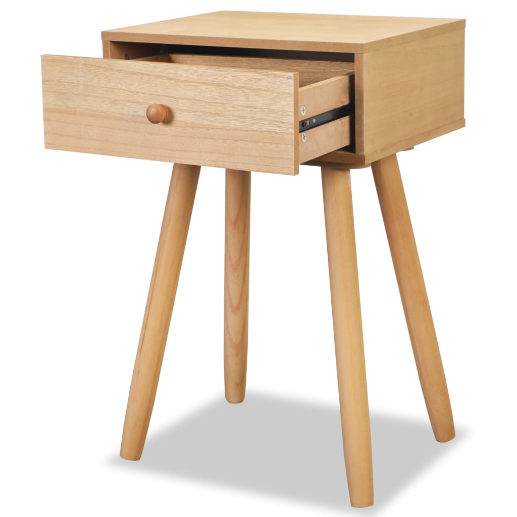 Bedside Tables 2 pcs Solid Pinewood 40x30x61 cm Brown - OLBRIT