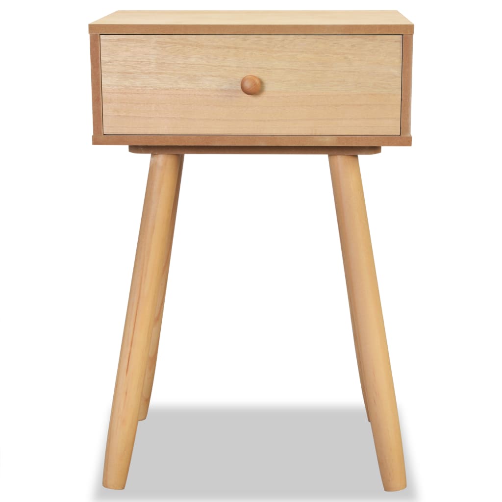 Bedside Tables 2 pcs Solid Pinewood 40x30x61 cm Brown - OLBRIT