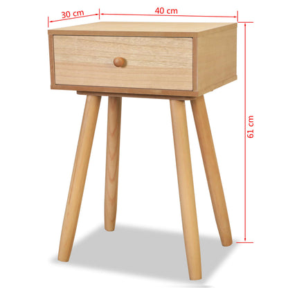 Bedside Tables 2 pcs Solid Pinewood 40x30x61 cm Brown - OLBRIT