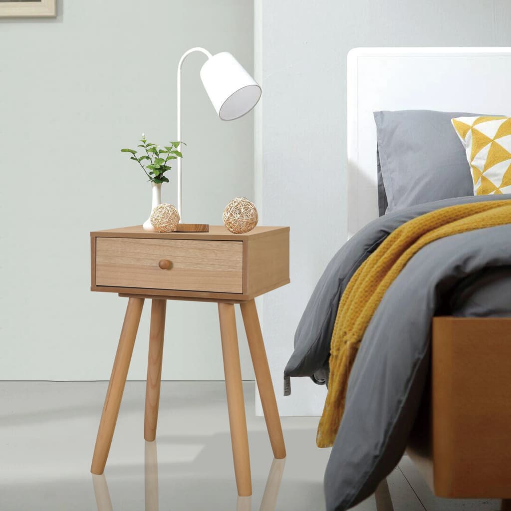Bedside Tables 2 pcs Solid Pinewood 40x30x61 cm Brown - OLBRIT