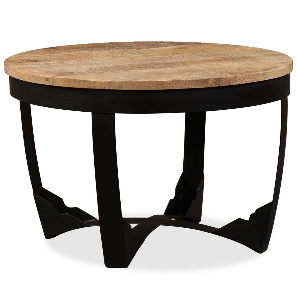 Side Table Solid Rough Mango Wood 60x40 cm - OLBRIT