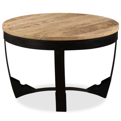 Side Table Solid Rough Mango Wood 60x40 cm - OLBRIT