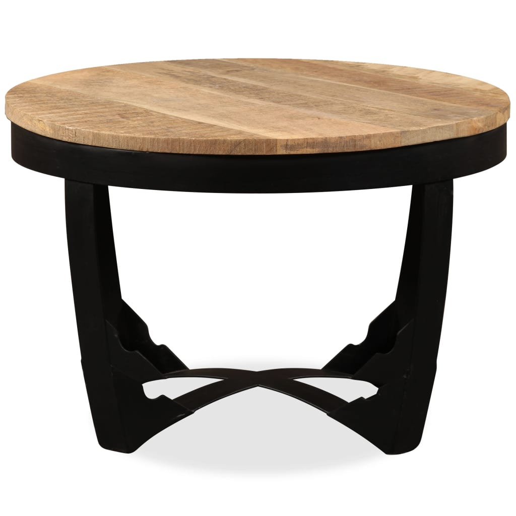 Side Table Solid Rough Mango Wood 60x40 cm - OLBRIT