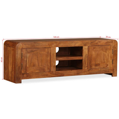 TV Cabinet Solid Wood with Honey Finish 120x30x40 cm - OLBRIT