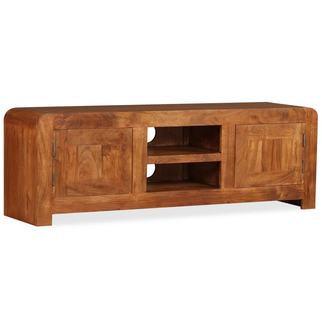 TV Cabinet Solid Wood with Honey Finish 120x30x40 cm - OLBRIT