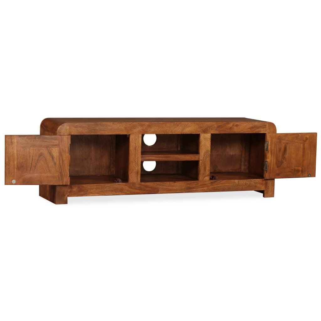 TV Cabinet Solid Wood with Honey Finish 120x30x40 cm - OLBRIT