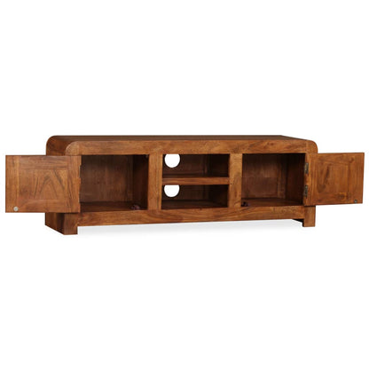TV Cabinet Solid Wood with Honey Finish 120x30x40 cm - OLBRIT