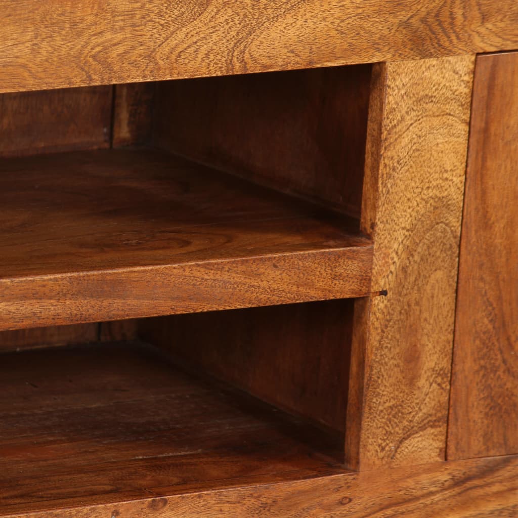 TV Cabinet Solid Wood with Honey Finish 120x30x40 cm - OLBRIT