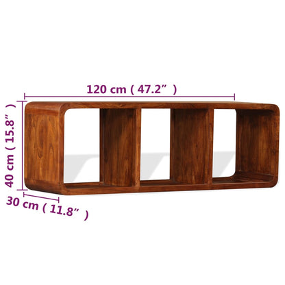 TV Cabinet Solid Wood with Honey Finish 120x30x40 cm - OLBRIT
