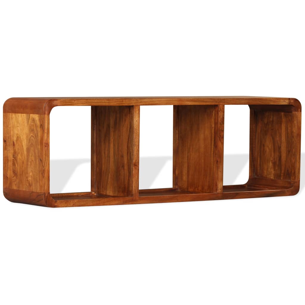 TV Cabinet Solid Wood with Honey Finish 120x30x40 cm - OLBRIT