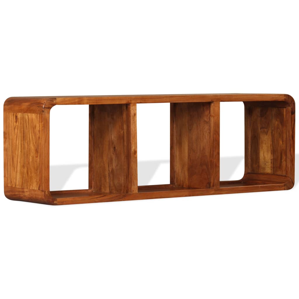 TV Cabinet Solid Wood with Honey Finish 120x30x40 cm - OLBRIT