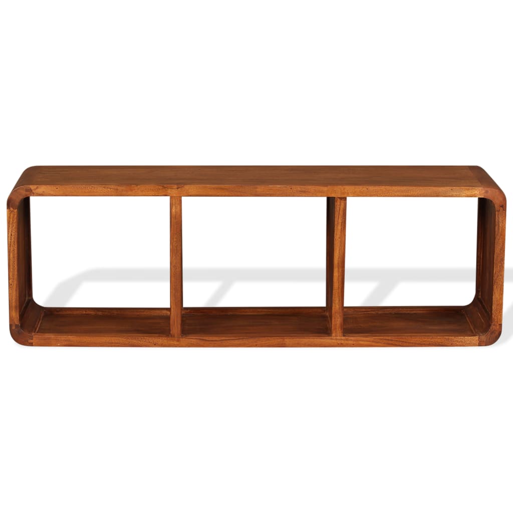 TV Cabinet Solid Wood with Honey Finish 120x30x40 cm - OLBRIT