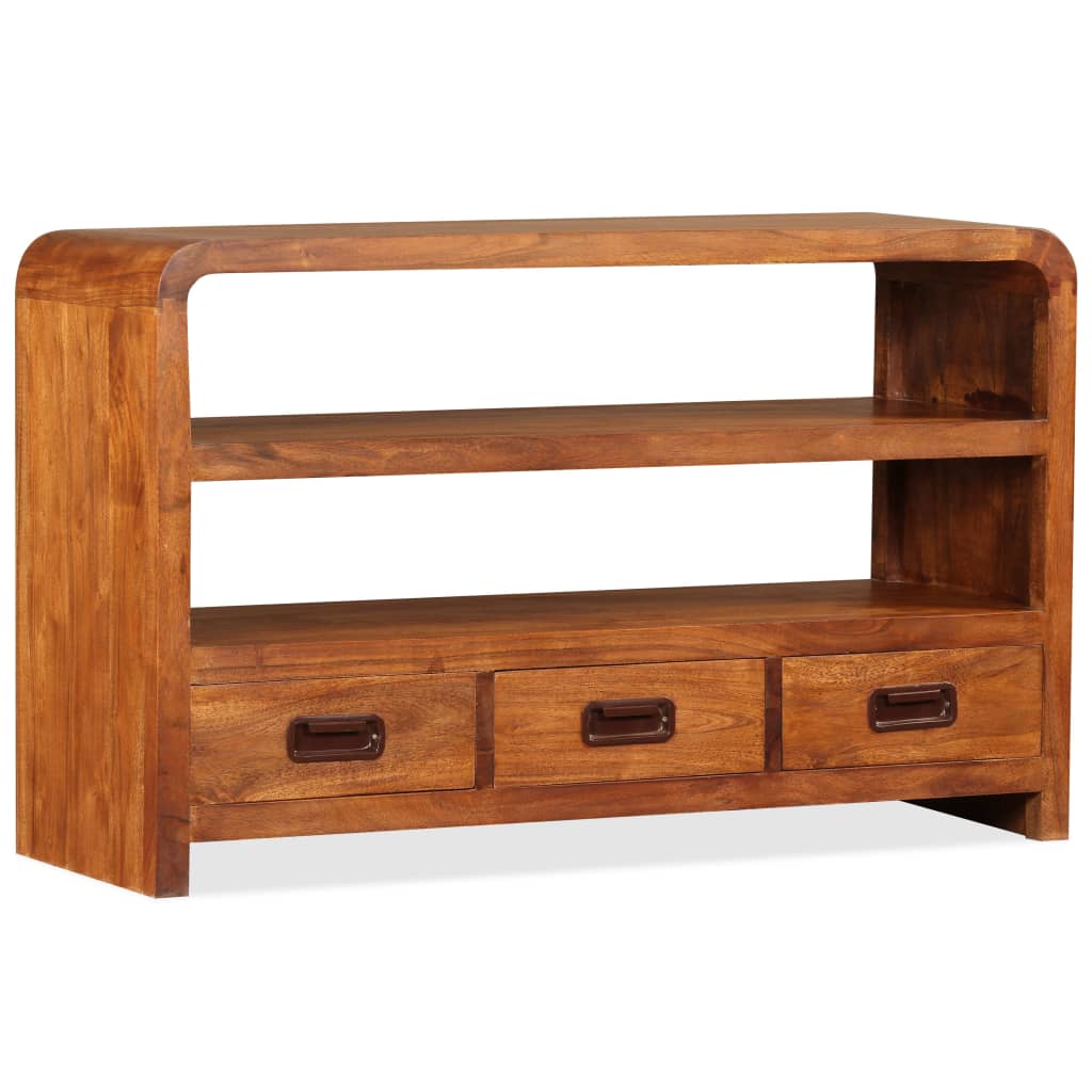 TV Cabinet Solid Wood Acacia 90x30x55 cm - OLBRIT