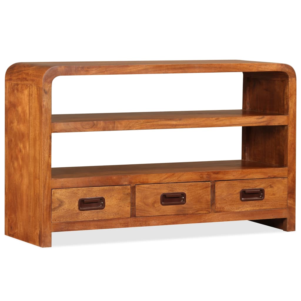 TV Cabinet Solid Wood Acacia 90x30x55 cm - OLBRIT