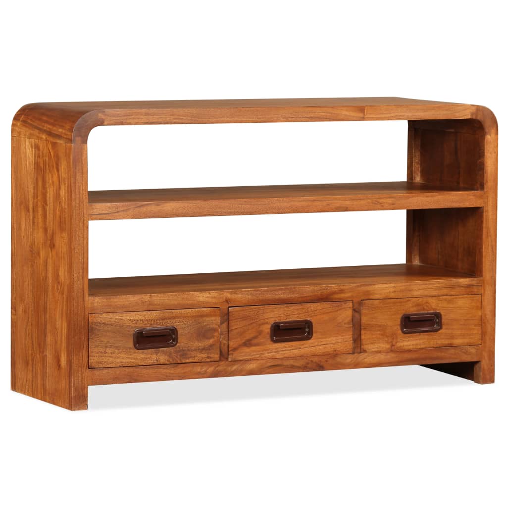 TV Cabinet Solid Wood Acacia 90x30x55 cm - OLBRIT