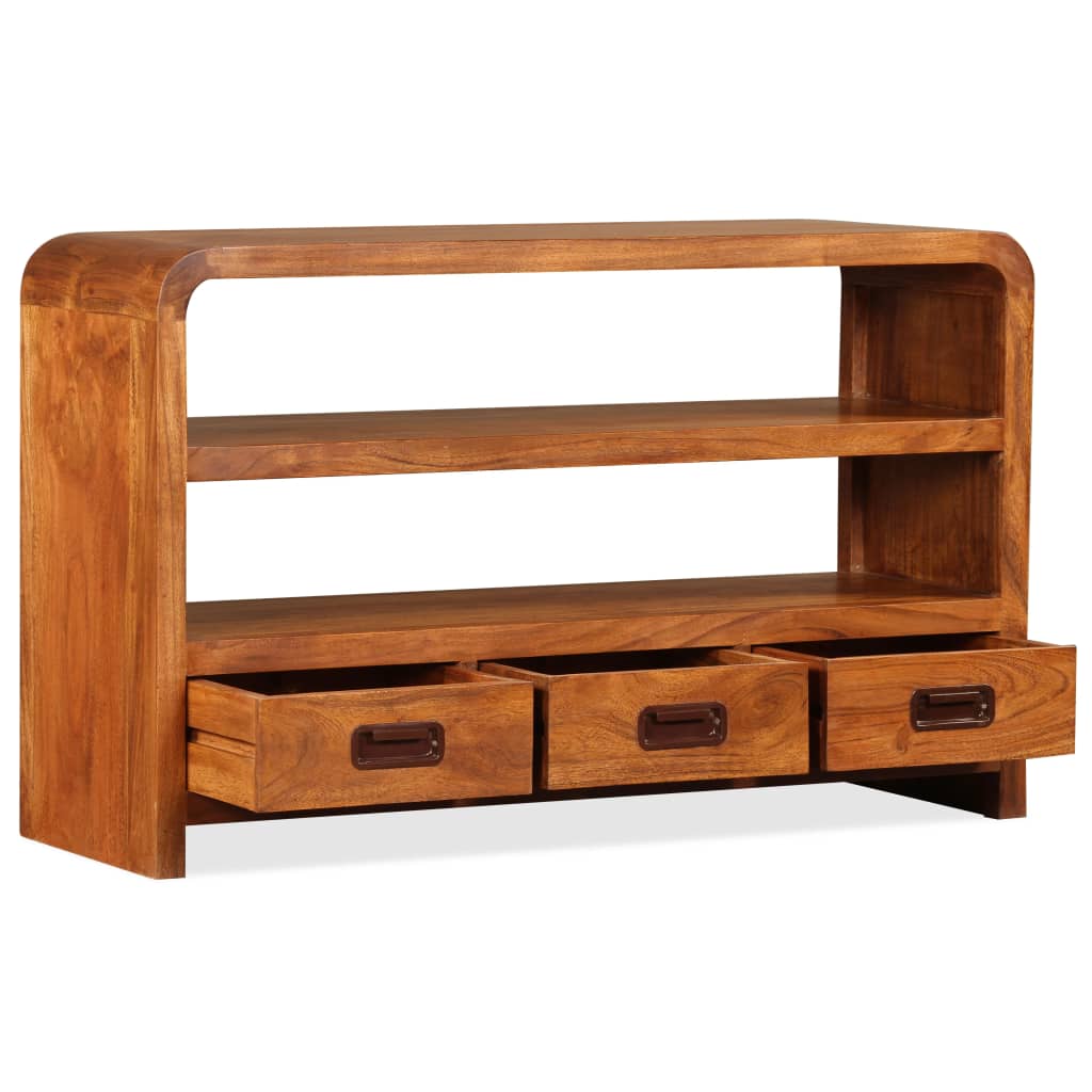 TV Cabinet Solid Wood Acacia 90x30x55 cm - OLBRIT