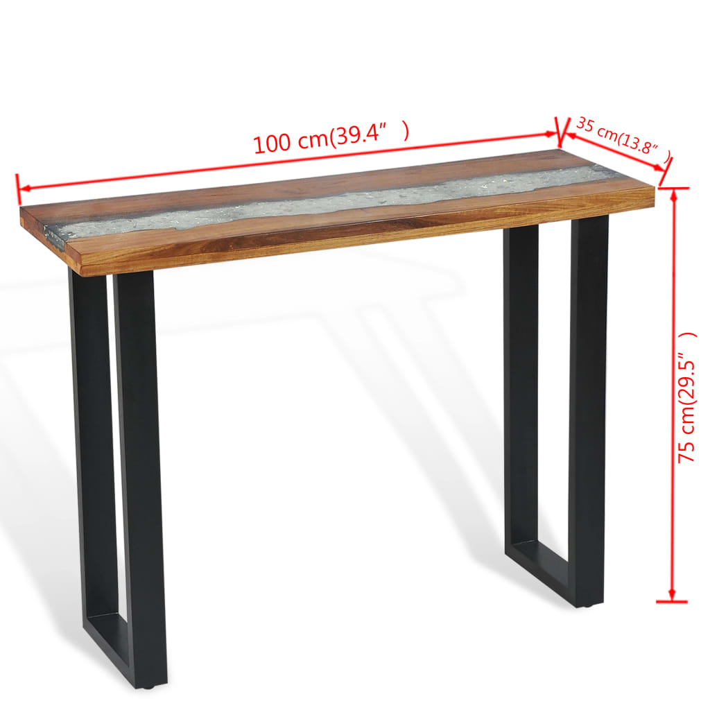 Console Table Teak 100x35x75 cm - OLBRIT