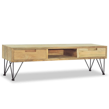 TV Cabinet 120x35x35 cm Solid Teak - OLBRIT