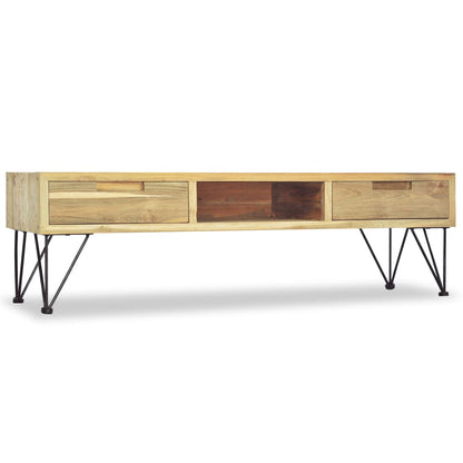 TV Cabinet 120x35x35 cm Solid Teak - OLBRIT