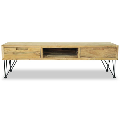 TV Cabinet 120x35x35 cm Solid Teak - OLBRIT