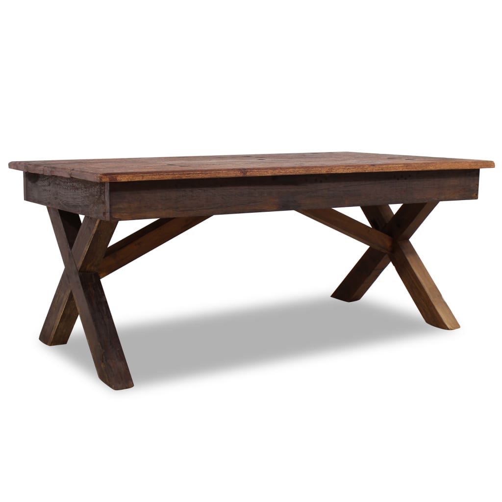 Coffee Table Solid Reclaimed Wood 110x60x45 cm - OLBRIT