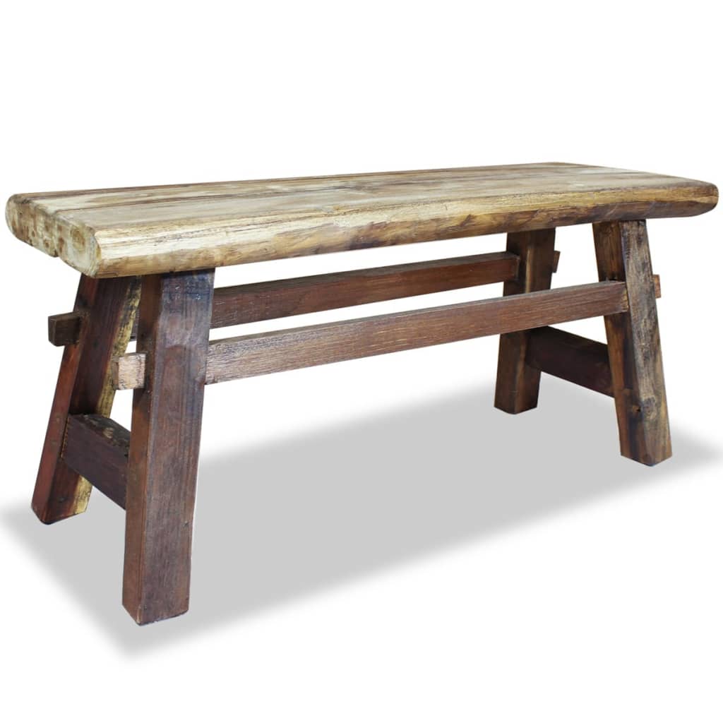 Bench Solid Reclaimed Wood 100x28x43 cm - OLBRIT