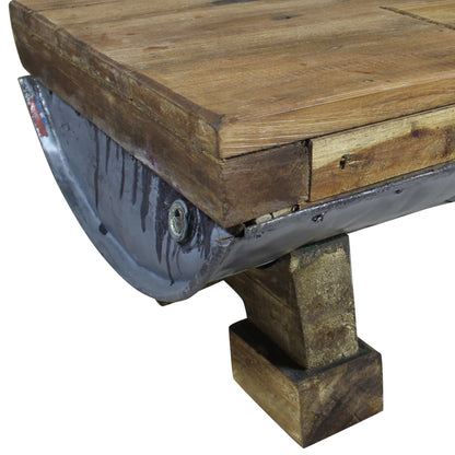 Coffee Table Solid Reclaimed Wood 90x50x35 cm - OLBRIT