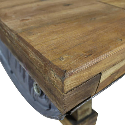 Coffee Table Solid Reclaimed Wood 90x50x35 cm - OLBRIT