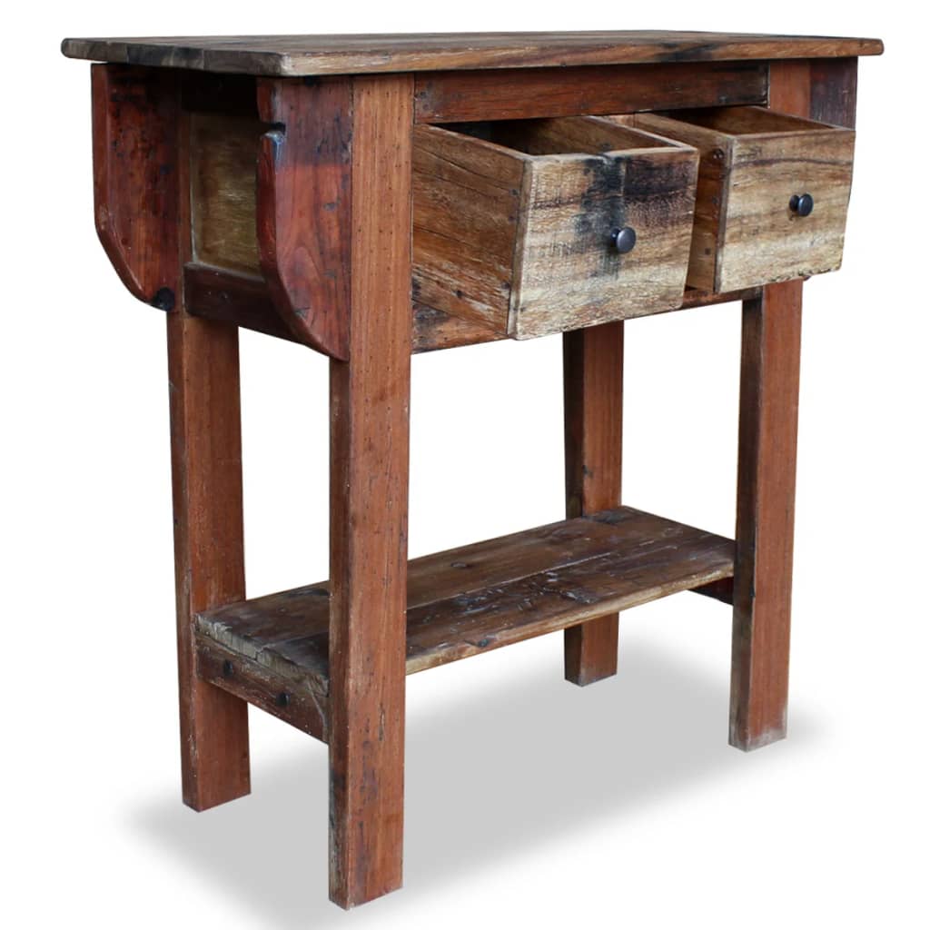 Console Table Solid Reclaimed Wood 80x35x80 cm - OLBRIT