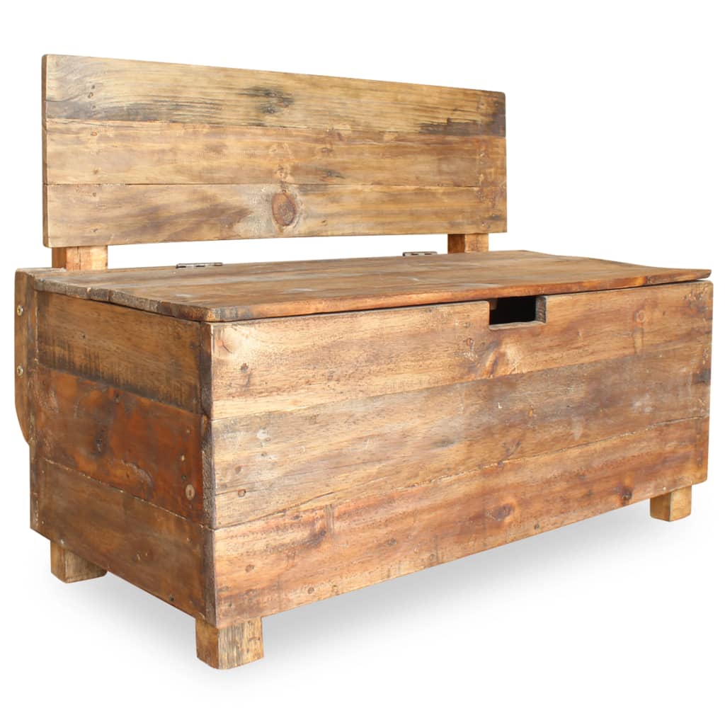 Bench Solid Reclaimed Wood 86x40x60 cm - OLBRIT