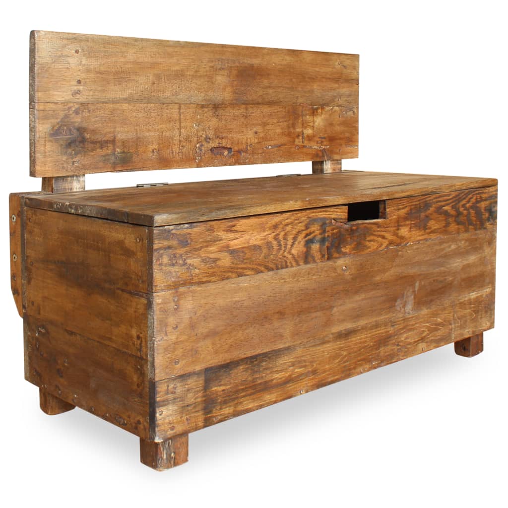 Bench Solid Reclaimed Wood 86x40x60 cm - OLBRIT