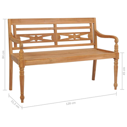 Batavia Bench 120 cm Teak - OLBRIT