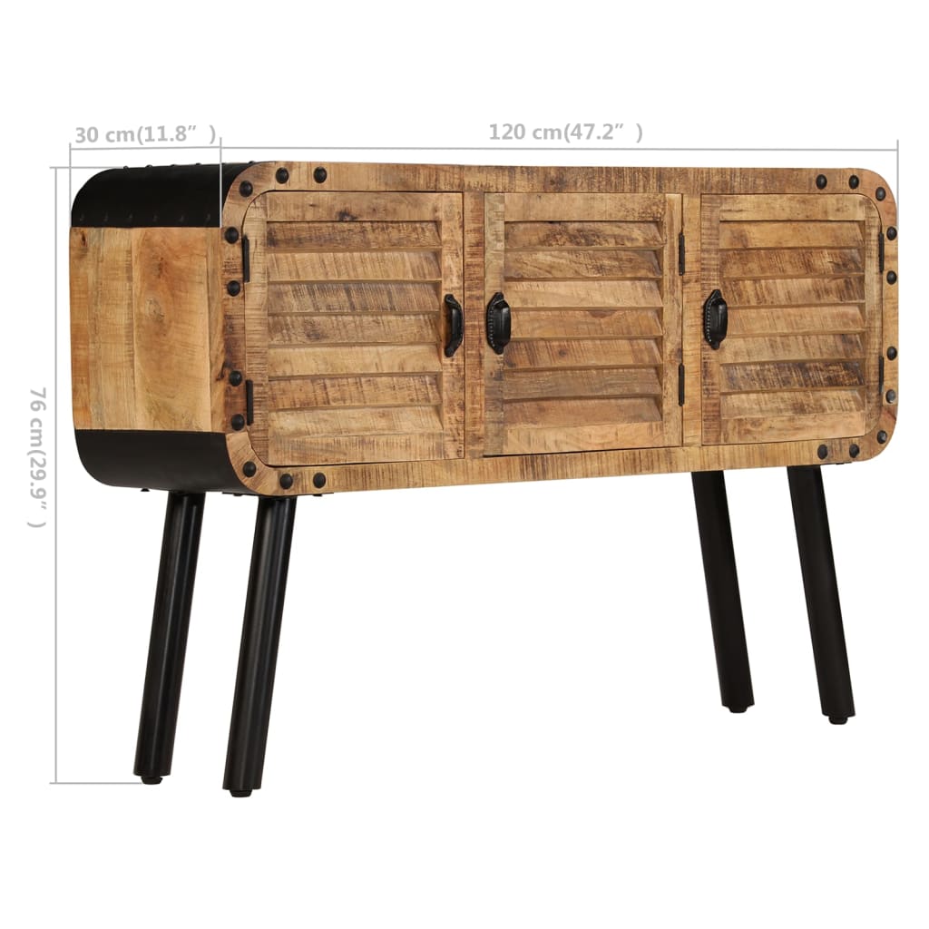 Sideboard Solid Mango Wood 120x30x76 cm - OLBRIT