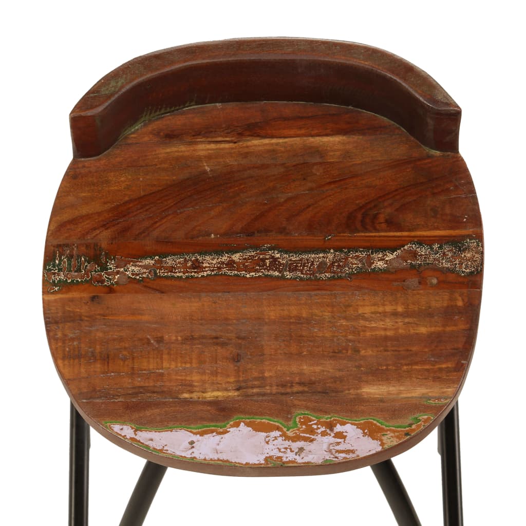 Bar Chairs 2 pcs Solid Reclaimed Wood - OLBRIT