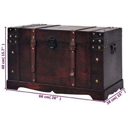 Vintage Treasure Chest Wood 66x38x40 cm - OLBRIT