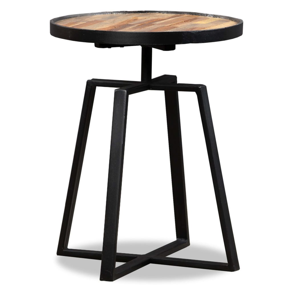 Side Table Round Solid Reclaimed Teak - OLBRIT