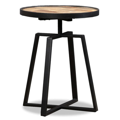 Side Table Round Solid Reclaimed Teak - OLBRIT