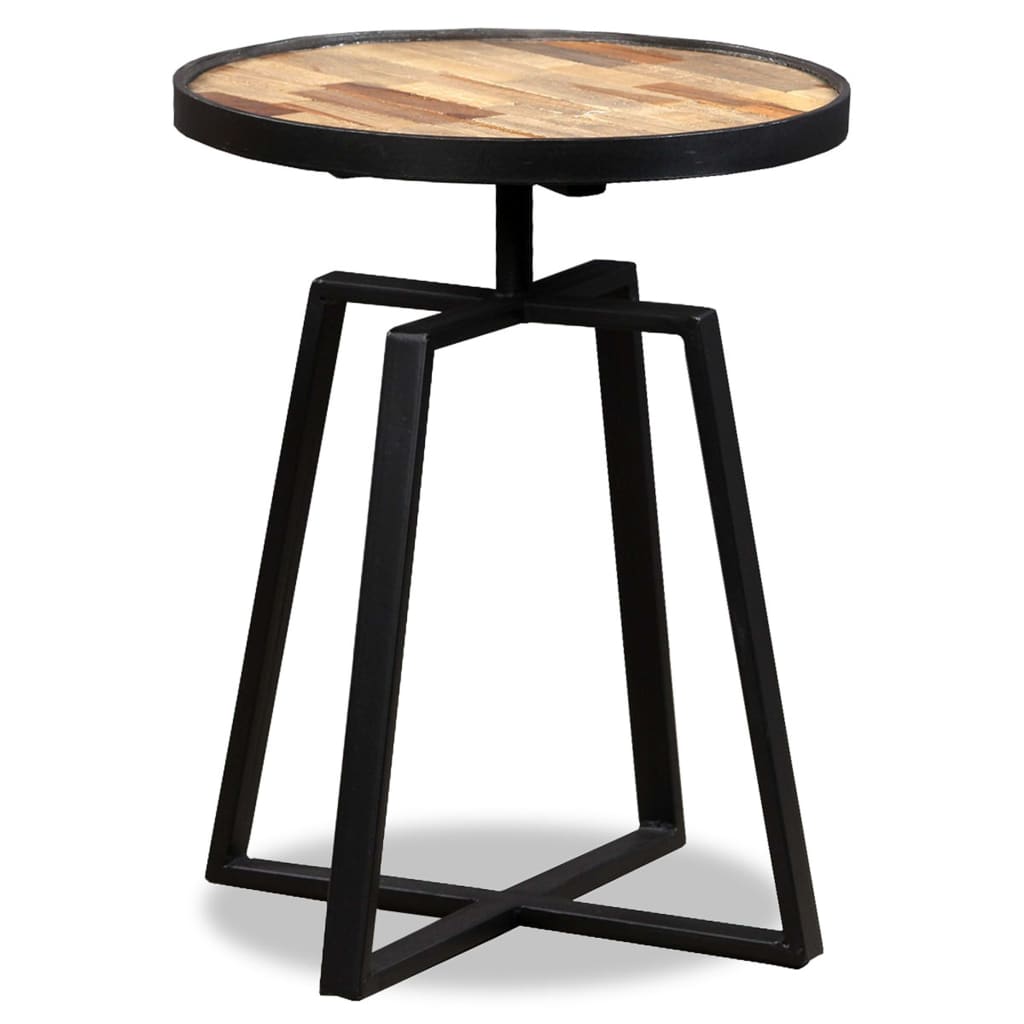 Side Table Round Solid Reclaimed Teak - OLBRIT