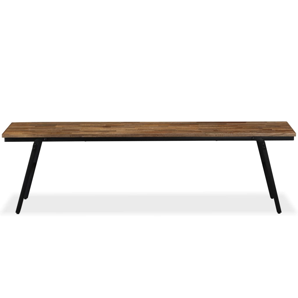Bench Reclaimed Teak and Steel 160x35x45 cm - OLBRIT