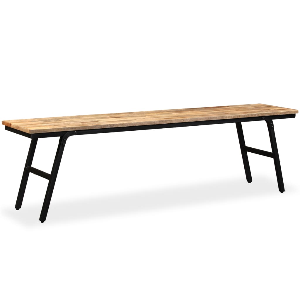 Bench Reclaimed Teak and Steel 160x35x45 cm - OLBRIT