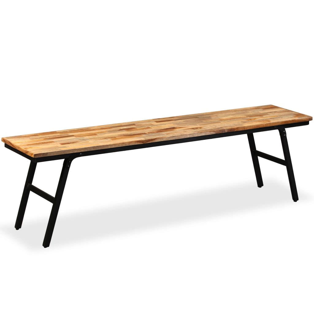 Bench Reclaimed Teak and Steel 160x35x45 cm - OLBRIT