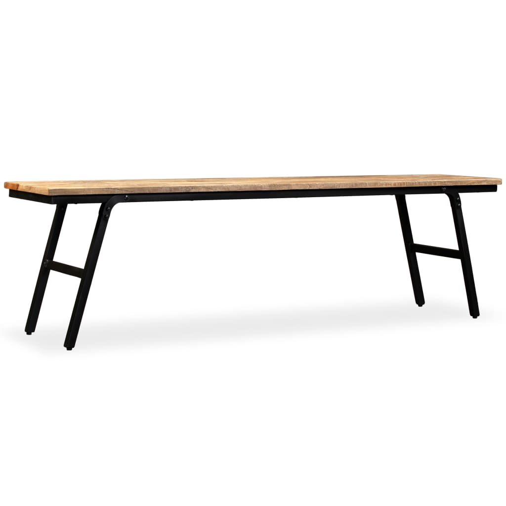 Bench Reclaimed Teak and Steel 160x35x45 cm - OLBRIT