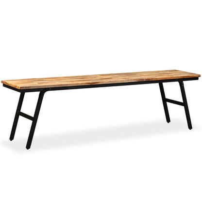 Bench Reclaimed Teak and Steel 160x35x45 cm - OLBRIT